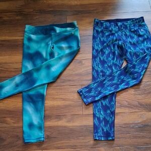 Xersion Teal & Blue Active Leggings Lot of 2